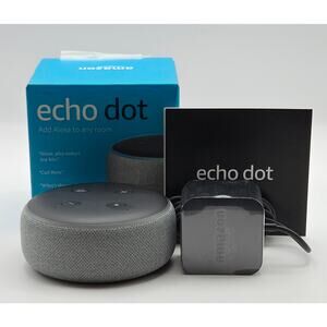 Amazon Echo Dot 3rd Gen. Tested & Working Complete W/ Power Adapter Open Box